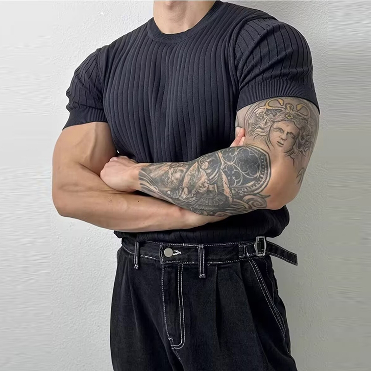 MulticolorSimpleธรรมดารอบคอเสื้อยืดสําหรับชายฤดูร้อนBreathable Slimแขนสั้นtshirtสําหรับชายretroอเนกประสงค์กีฬาแขนสั้นm-2xl