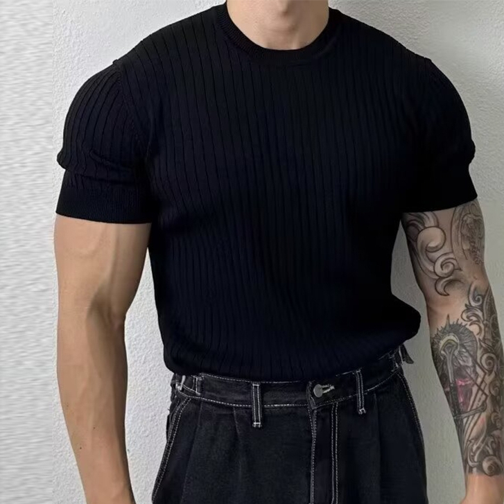 MulticolorSimpleธรรมดารอบคอเสื้อยืดสําหรับชายฤดูร้อนBreathable Slimแขนสั้นtshirtสําหรับชายretroอเนกประสงค์กีฬาแขนสั้นm-2xl