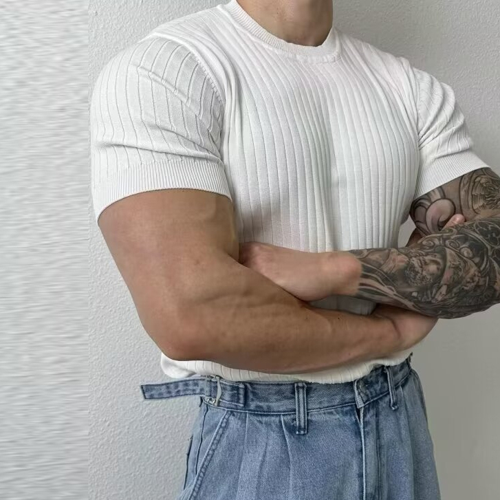 MulticolorSimpleธรรมดารอบคอเสื้อยืดสําหรับชายฤดูร้อนBreathable Slimแขนสั้นtshirtสําหรับชายretroอเนกประสงค์กีฬาแขนสั้นm-2xl