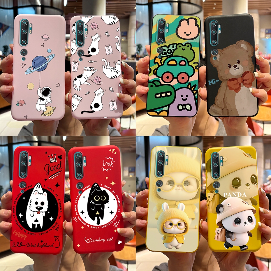 Xiaomi Mi Note 10 / Mi Note 10 Pro / Mi CC9 Pro กระต่ายน่ารักแพนด้าพิมพ์เยลลี่เคสโทรศัพท์เคสซิลิโคนอ่อนนุ่ม