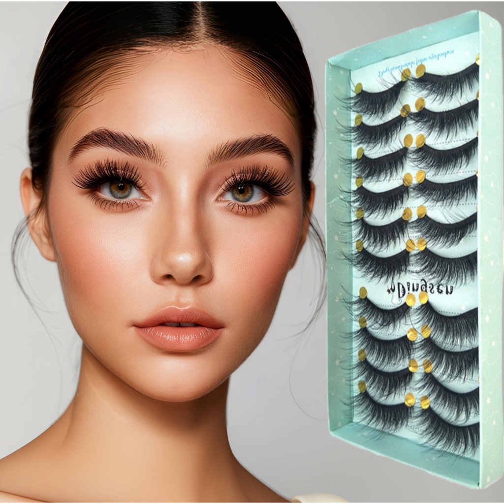 ขนตาปลอม 3 มิติ แบบนุ่ม เป็นธรรมชาติ ใช้ซ้ําได้ 10 คู่