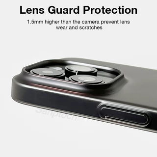 Sanptoch Ultra Slim Crystal Clearเคสโทรศัพท์สําหรับiPhone 17 16 15 14 13 12 Pro Max Matteโปร่งแสงปกแข็งสําหรับiPhone 17 Pro Max Lightบางโปร่งใสป้องกันปลอก