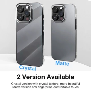 Sanptoch Ultra Slim Crystal Clearเคสโทรศัพท์สําหรับiPhone 17 16 15 14 13 12 Pro Max Matteโปร่งแสงปกแข็งสําหรับiPhone 17 Pro Max Lightบางโปร่งใสป้องกันปลอก