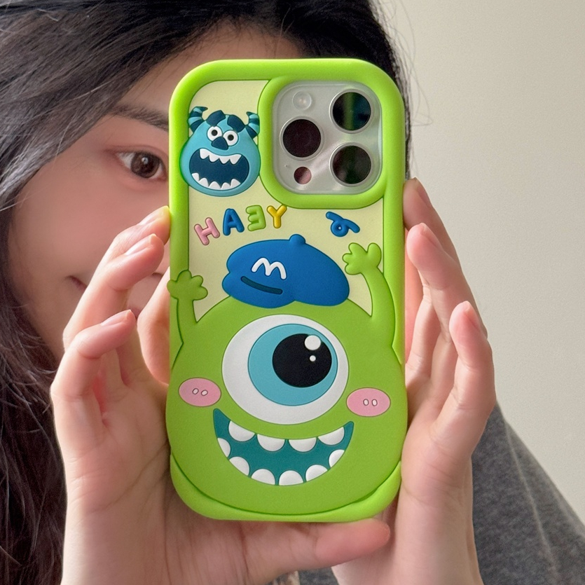 สําหรับIphone Case 17 Pro Max 16 Pro Max 15 Pro Max 14 Pro Max 13 Pro Max 3Dสามมิติการ์ตูนซิลิโคนนุ่มกรณี