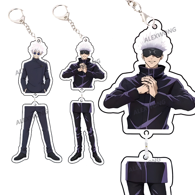 Satoru Gojo พวงกุญแจ Jujutsu Kaisen พวงกุญแจสร้างสรรค์ จี้ห้อยกระเป๋า กระเป๋าเป้สะพายหลัง จี้โทรศัพท