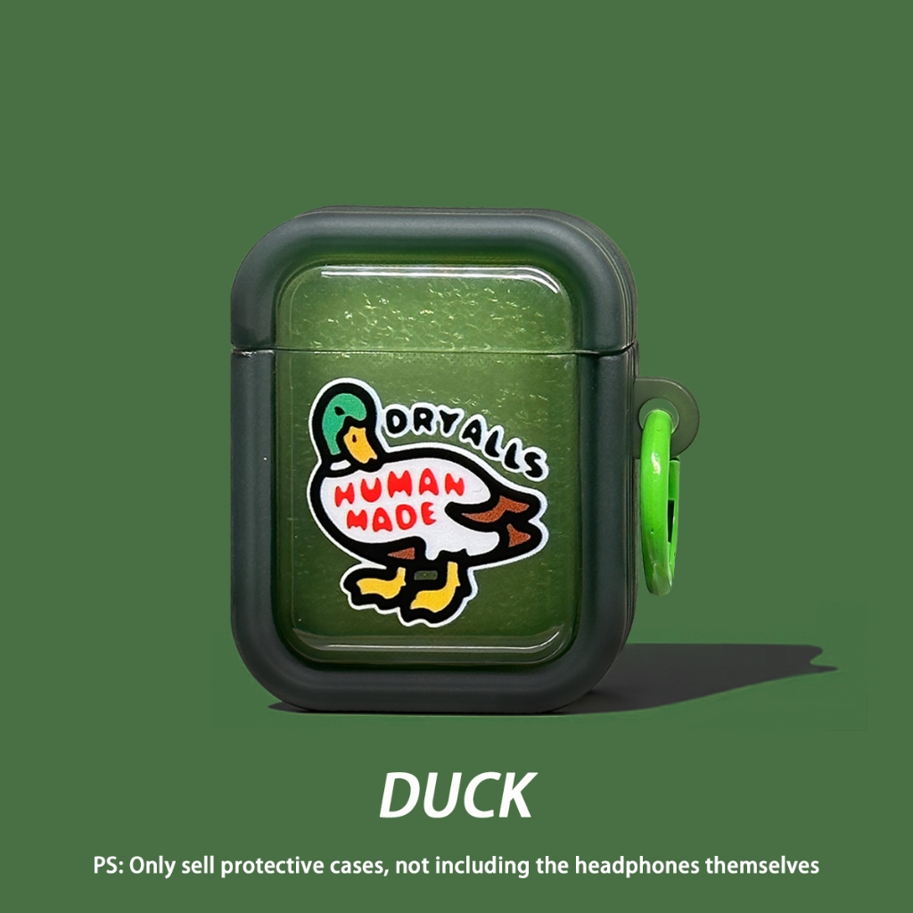 Humanmade เป็ด-หูฟังสําหรับ AirPods4/4anc กรณีนุ่มหูฟังป้องกันกรณีสไตล์ใหม่สําหรับ AirPodsPro2 หูฟังป้องกันกรณีใช้งานร่วมกับ AirPodsPro กรณี AirPods2gen กรณี