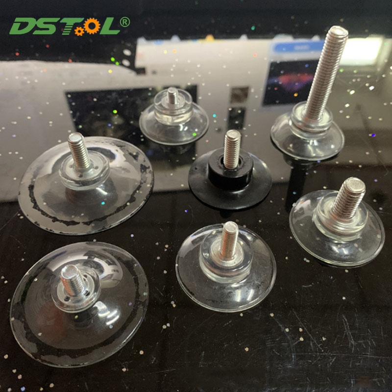 M6/M8 สกรูโปร่งใส PVC ถ้วยดูด Suckers เปิด Nut Strong กาวผู้ถือดูดแก้วตาราง Tops Storage เครื่องมือตะขอประตู Wall Hook Dia 33 มม.-54 มม.