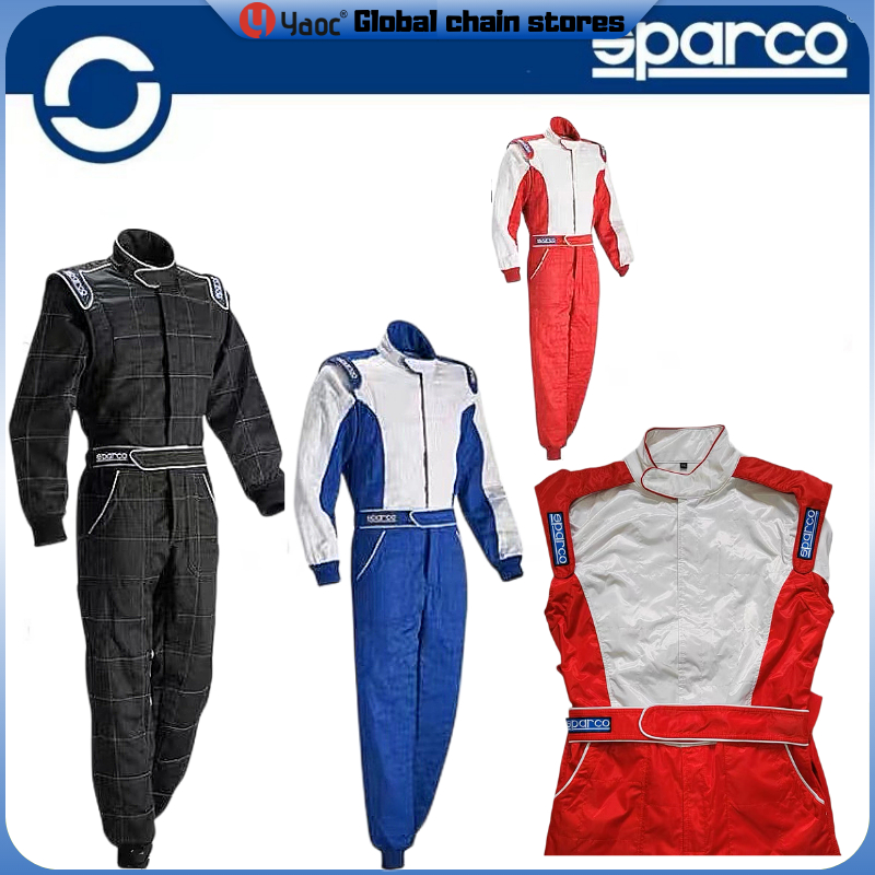 ยเหยาค® Sparco Racing Suit Kart Car Suit Entry Model Sports Racing Jumpsuit รถออฟโรด ATV Drift Car R