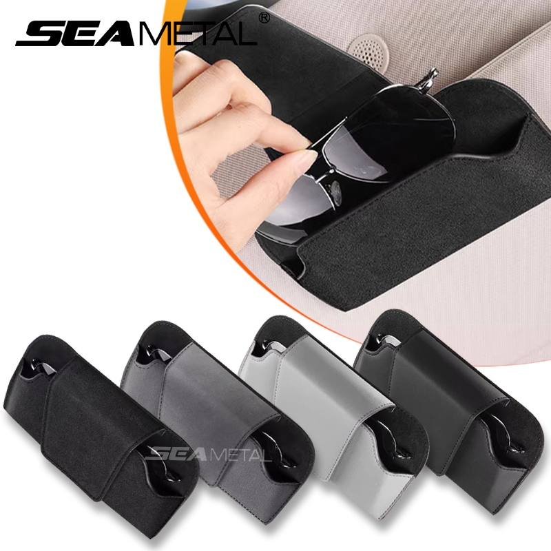 PU หนังรถม่านบังแดดกระเป๋าภายใน Auto Sun Visor ออแกไนเซอร์ Pocket Universal Card แว่นตากันแดดโทรศัพท์อุปกรณ์เสริม