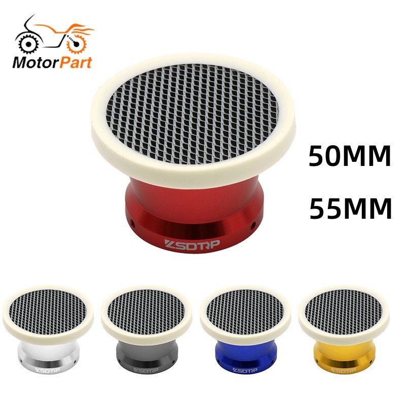 Motoparts SHOP 50/55มม.ชุดกรองอากาศคาร ์ บูเรเตอร ์ รถจักรยานยนต ์ ช ่ องทางอากาศพร ้ อมหน ้ าจอตาข ่ ายสุทธิสากล