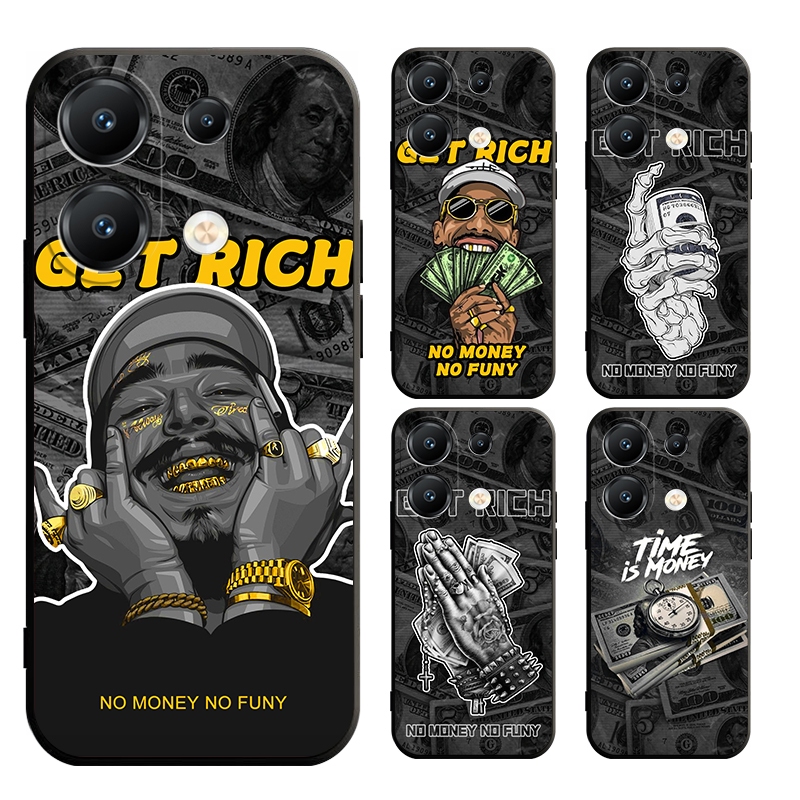 เคสสําหรับ xiaomi 14T 14 POCO F6 M6 PRO ultra 4G 5G รับ rich Matte straight Case black Soft Cover