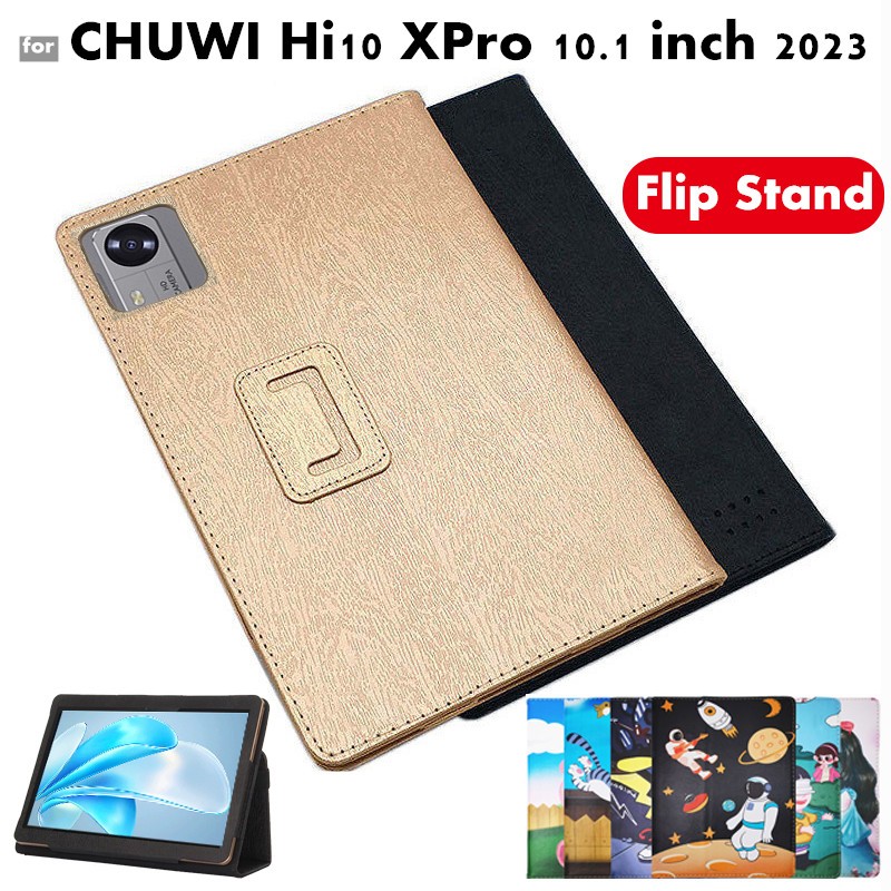 Flip Case for CHUWI Hi10 XPro 10.1 inch 2023 Silk Pattern Cover Flip Foldable Stand Full Body Protective Case