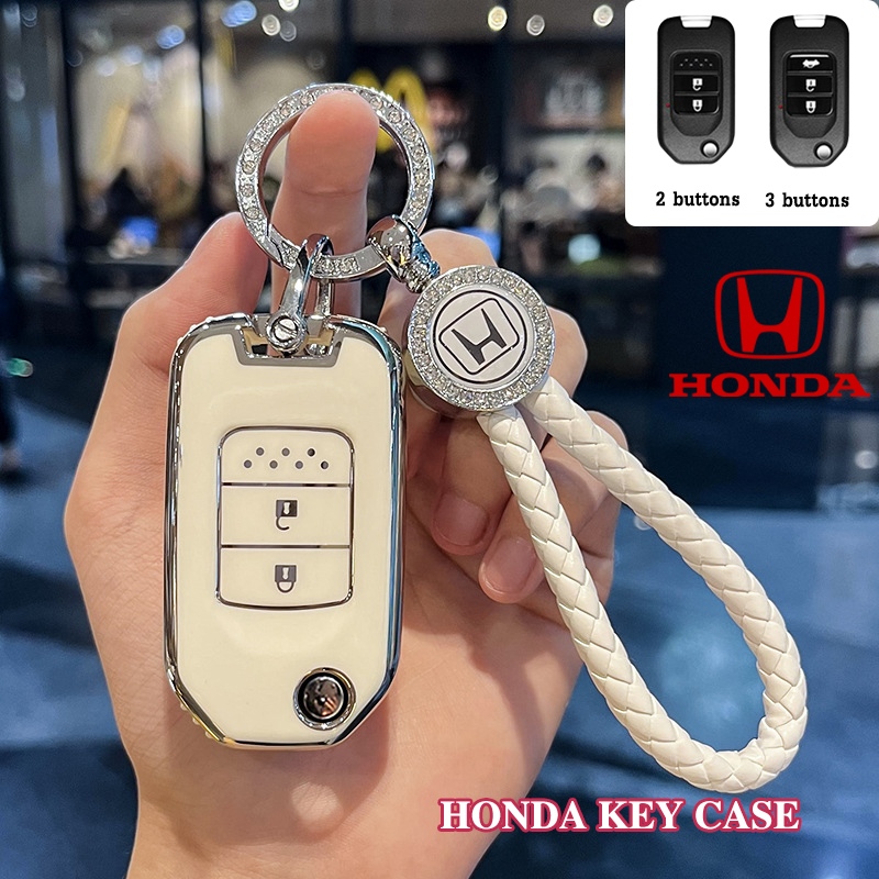 Honda ออกแบบใหม ่ 2/3 ปุ ่ มTPUรถรีโมทสําหรับHonda City/CRV/Accord/XRV/Jazz/ Jazz GK 2019/Civic FB 2014/BRV/HRVฝาครอบกุญแจอุปกรณ ์ เสริม