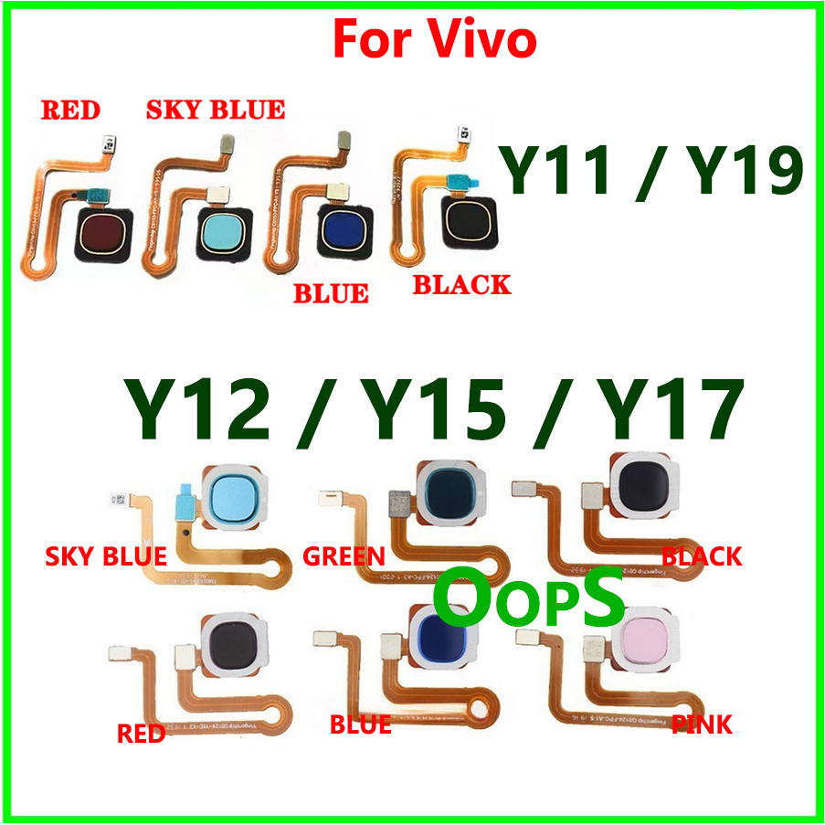 นิ้วพิมพ์ Flex สําหรับ Vivo Y11 Y12 Y15 Y17 Y19 Y3 โทรศัพท์ลายนิ้วมือปุ่ม Home Sensor Flex Cable Touch ID Ribbon
