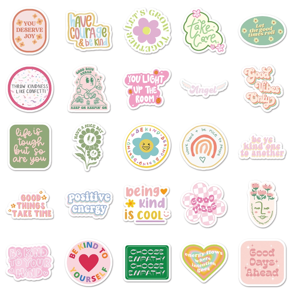 50/10 ชิ้นตลกแรงบันดาลใจภาษาอังกฤษคําแฟชั่นสติกเกอร์กันน้ําสําหรับโทรศัพท์แล็ปท็อปสเก็ตบอร์ดสร้างสรรค์กราฟฟิตีรถมอเตอร์สติ๊กเกอ - รูปที่ 3