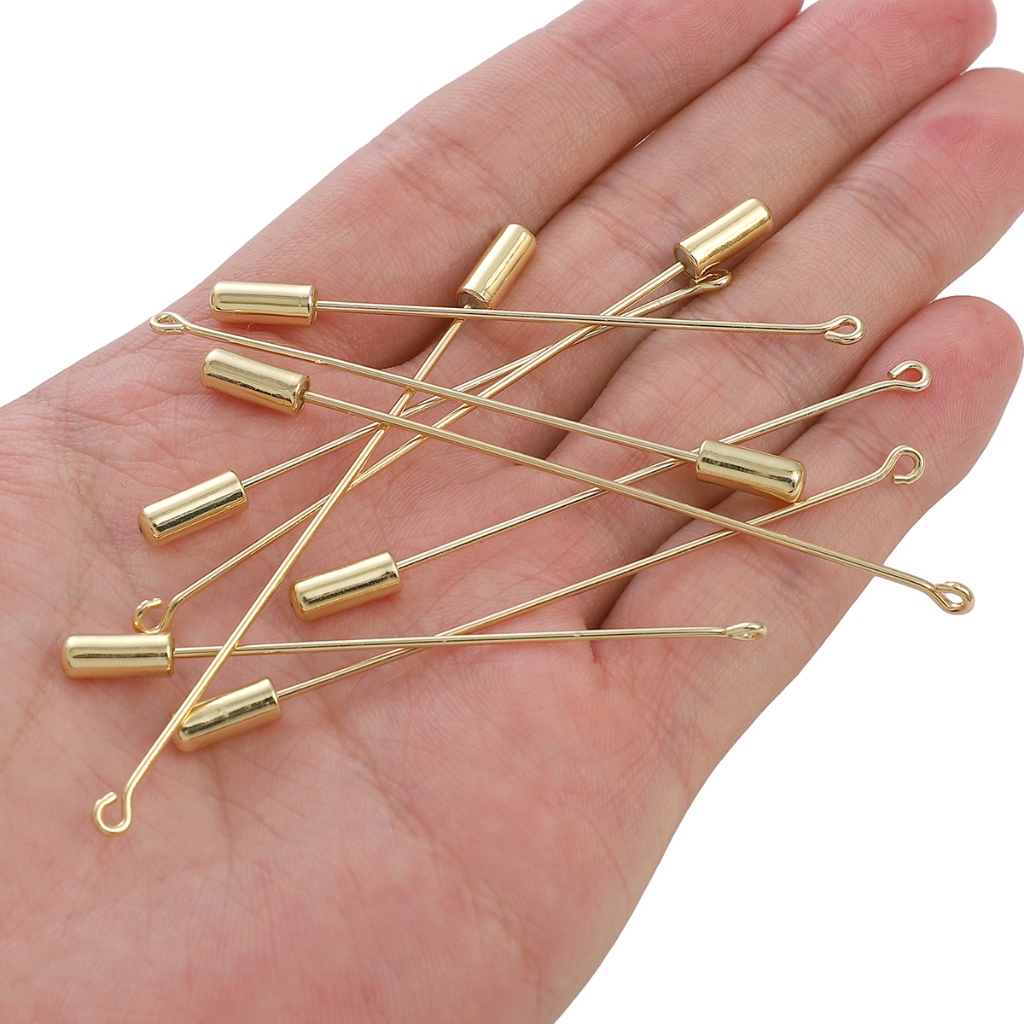 1 PC Gold-Plated เข ็ มกลัดอุปกรณ ์ เสริม DIY ทําแฟชั ่ นทองแดงคุณภาพสูงเข ็ มกลัดอุปกรณ ์ เสริม
