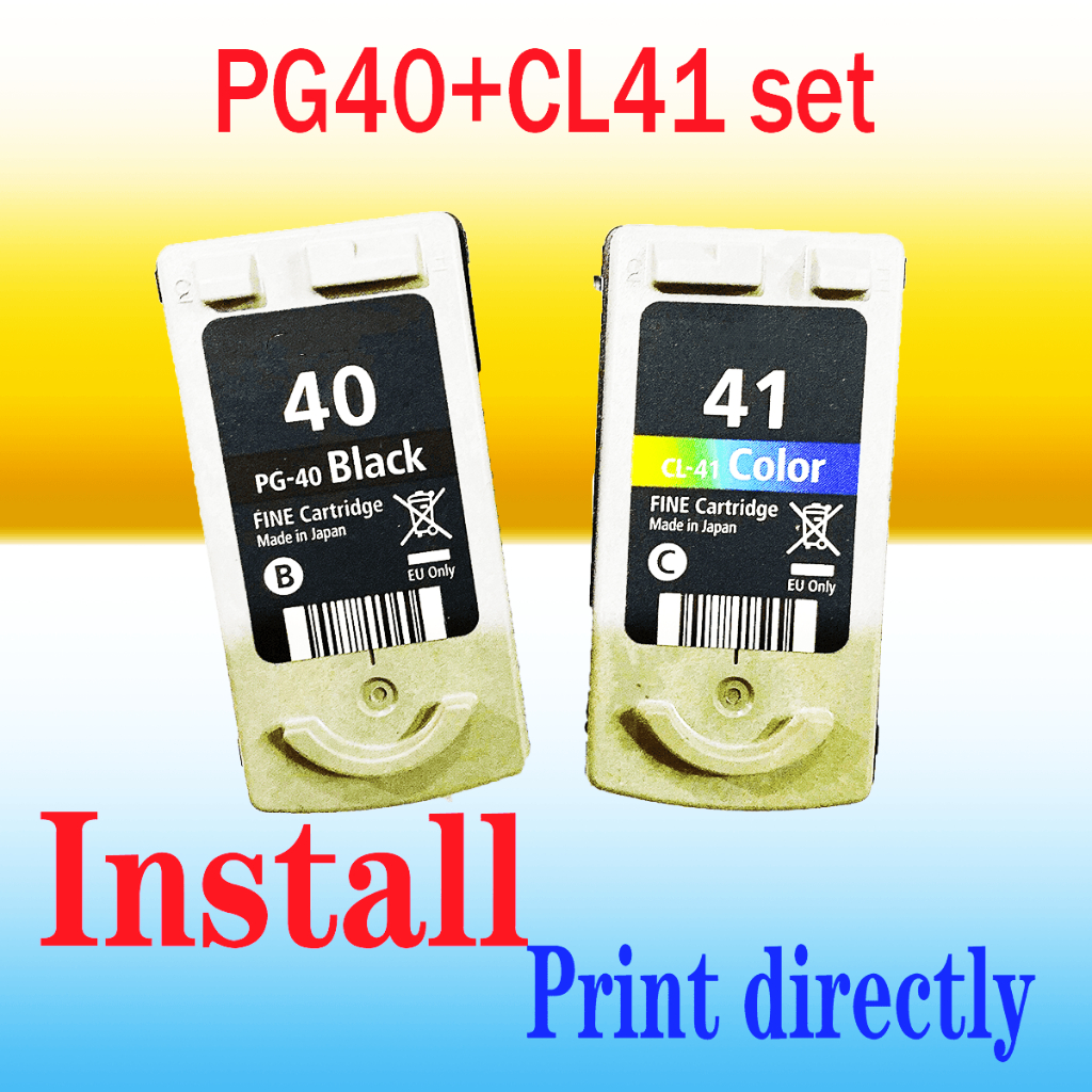 ใช้งานร่วมกับ Canon 40XL 41XL PG-40 PG40 PG 40 สีดํา CL-41 CL41 CL-41 สีสําหรับ iP2680 iP1200 iP1300