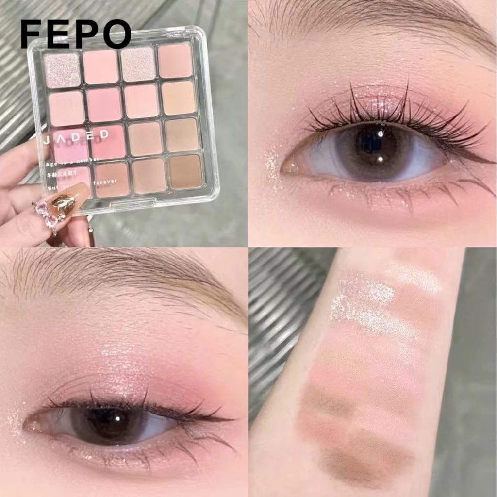 กระดานอายแชโดว์ 16 สี Matte Pearl Shiny Eye Shadow Board แต่งหน้าทุกวันอายแชโดว์