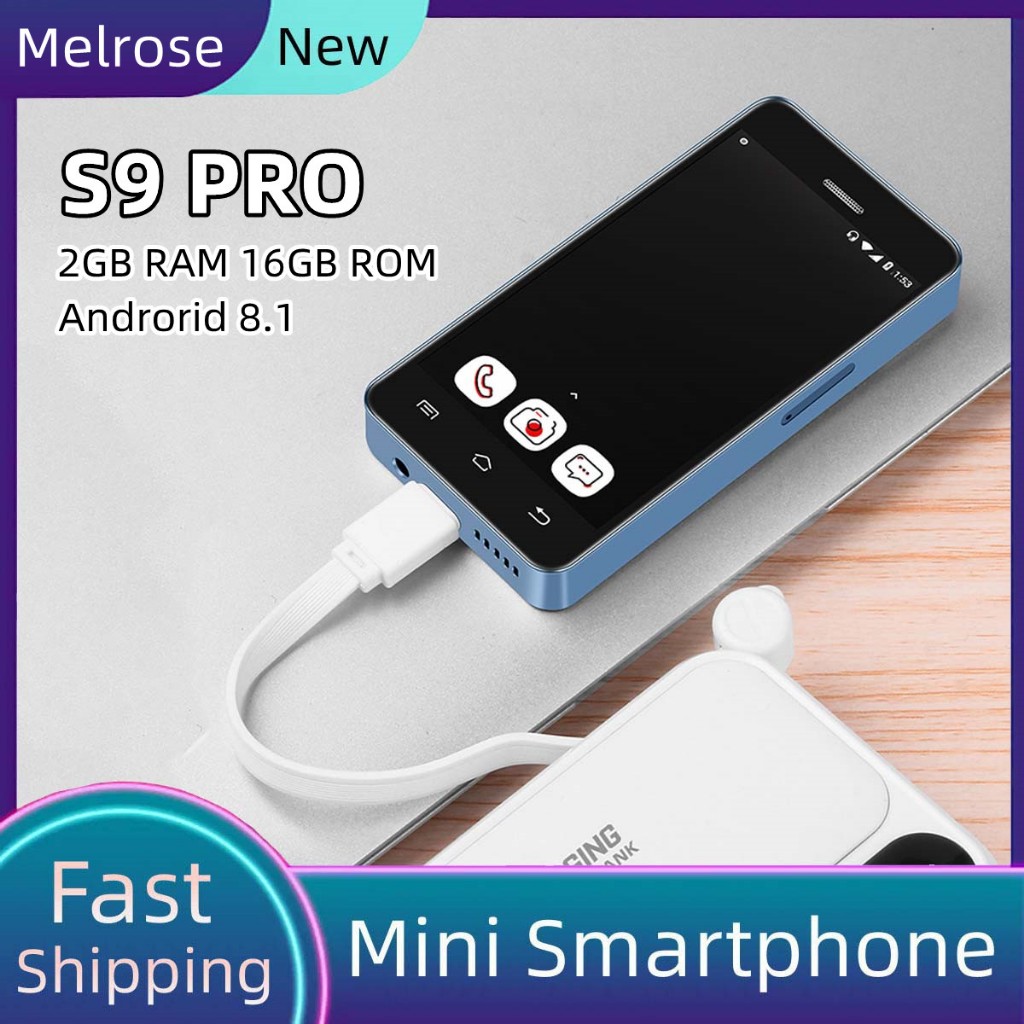 2024 ใหม ่ Melrose S9 PRO Quad Core Mini 3G สมาร ์ ทโฟน 2.95 นิ ้ ว Full Touch Screen 2GB RAM 16GB ROM WIFI Bluetooth 950mAh Single SIM Androrid 8.1 โทรศัพท ์ มือถือขนาดเล ็ ก