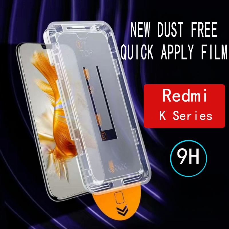 สําหรับ XIAOMI Redmi K70 / K60 / K50 /K40 Pro Pro + Ultra HD กระจกนิรภัยติดตั ้ งอย ่ างรวดเร ็ วสําหรับ MI K70Pro K70E K60E K40S 9H ป ้ องกันหน ้ าจอ
