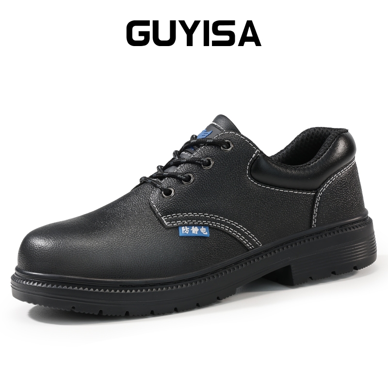 Guyisa รองเท้านิรภัยรองเท้าทํางานกันน้ําป้องกันไฟฟ้าสถิตย์โรงงานส่วนประกอบอิเล็กทรอนิกส์ตัดต่ํา CN37