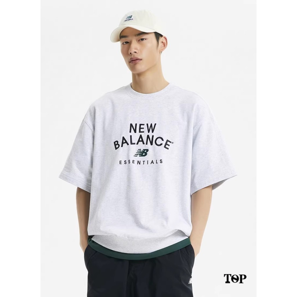 ใหม ่ Balamce ผู ้ ชายและผู ้ หญิงหลวมกีฬาและสันทนาการพิมพ ์ เสื ้ อยืดแขนสั ้ น NBNCE21053