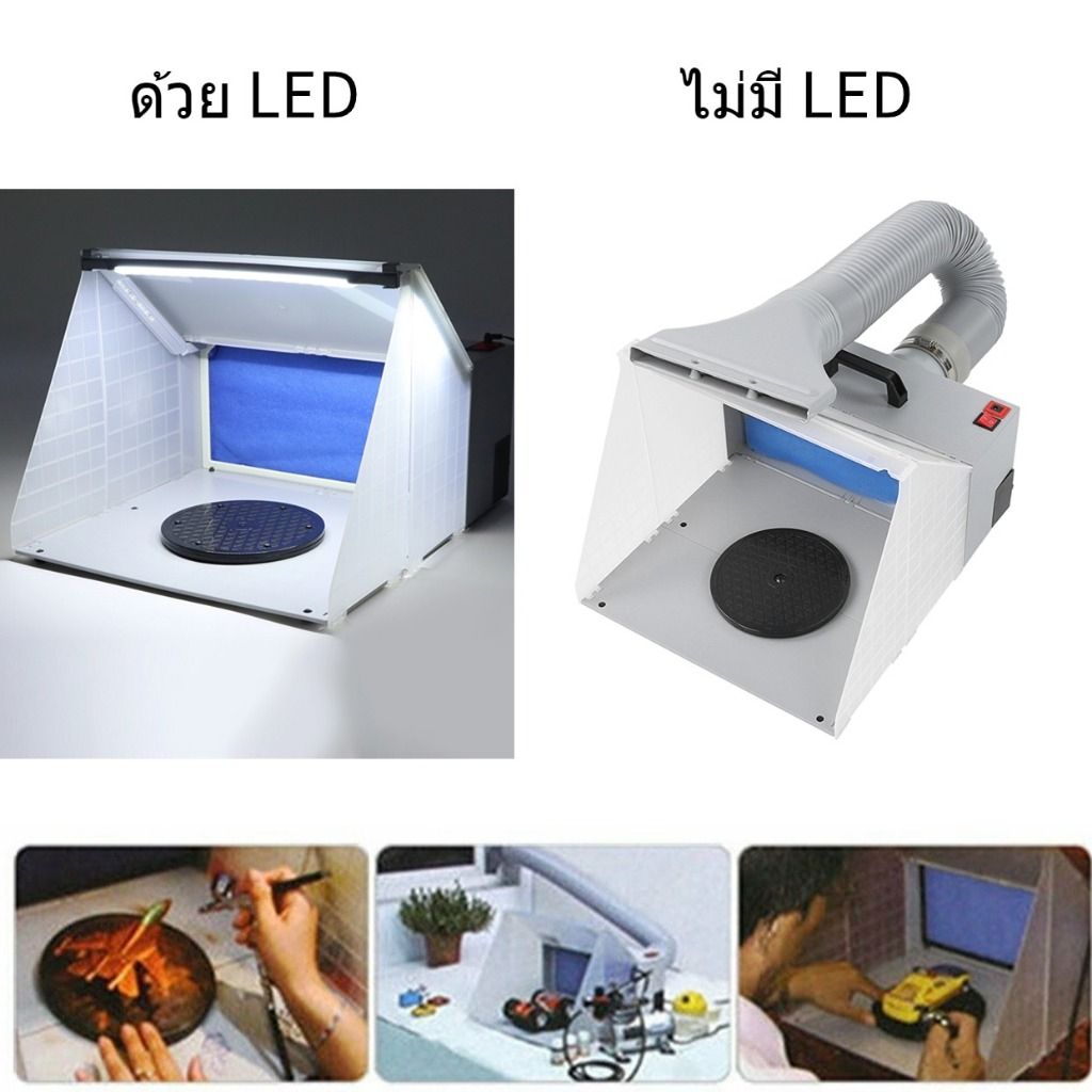 ชุดพ่นสีแอร์บรัช พลาสติก กรองอากาศ พัดลมดูดอากาศ Hs‐E420Dck 100‐240V for Model Crafts Painting