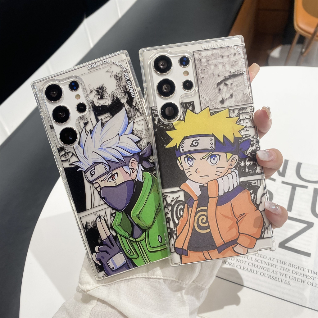 การ์ตูน NARUTO หล่อ อุซึมากิ นารูโตะ เคส Samsung Galaxy S24 S23 Ultra S23FE S22 Ultra S21FE S20 S21 S22 S24 Plus + S20FE S21Ultra S20Ultra Note20 Ultra Note10 Plus Note10Lite A34 A54 Case โปร่งใส ป้องกันการตก ซิลิกาเจล นุ่ม ซัมซุง เคส