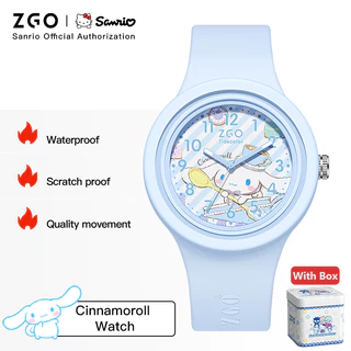 ZGO x Sanrio นาฬิกาเด็ก กันน้ํา100% สายข้อมือเรืองแสง ของขวัญสำหรับเด็ก ของขวัญสำหรับเด็ก 877