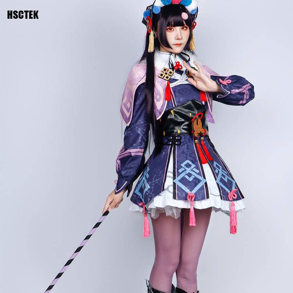 Game Genshin Impact Yunjin Cosplay คอสเพลย์ ชุดอนิเมะ ชุดฮาโลวีน Yunjin วิกผม วิกผมอนิเมะ ชุดคอสเพลย