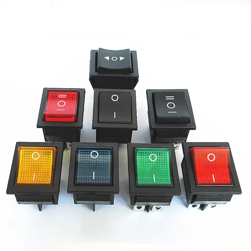 2pcs สวิทช์ KCD4 ON-OFF 4Pin/6Pin Rocker สวิทช์ 20A 125VAC/16A 250VAC Rocker สวิทช์หมวก