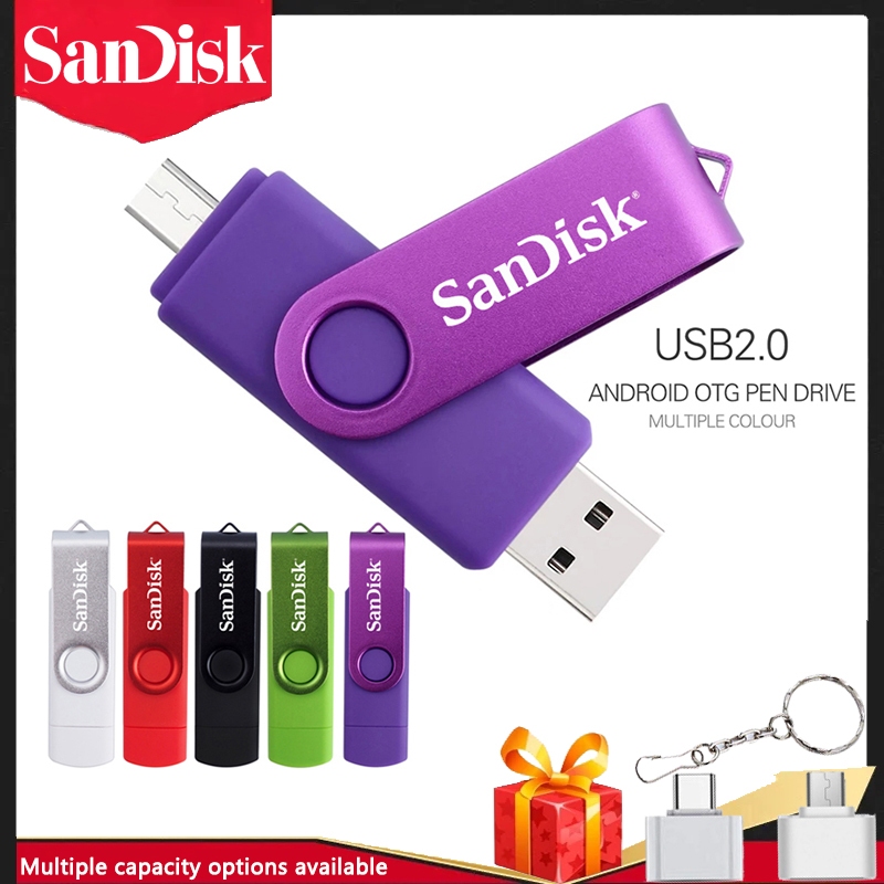 Sandisk OTG แฟลชไดรฟ ์ 64gb, 256gb, 8gb, Two-in-One, 16gb, 512gb, 32gb, 2tb, ไดรฟ ์ ปากกาความเร ็ วสูง 1tb, 128gb, 3.0 USB, เหมาะสําหรับอุปกรณ ์ Android/คอมพิวเตอร ์ /TV/TVCar แฟลชไดรฟ ์ แบบพกพา