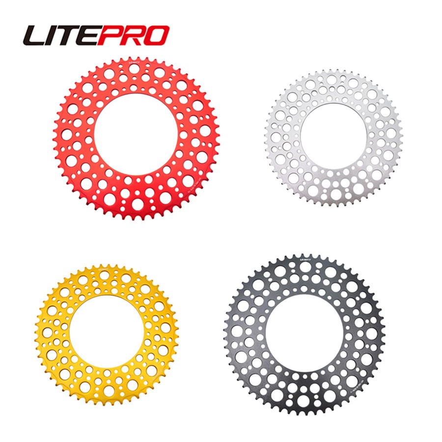Litepro Starry Sky บวกและลบฟัน Chainring 58/56/54T Crankset จักรยานพับ 130BCD Chainwheel สําหรับ Bro