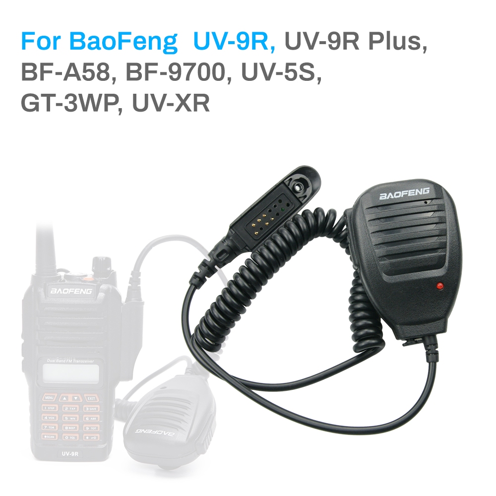 【HM-9R 】Original Baofeng UV-9R plus กันน ้ ํากันฝนไหล ่ รีโมทคอนโทรลลําโพงไมโครโฟนสําหรับ Baofeng GT-3WP UV-5S A-58 BF-9700