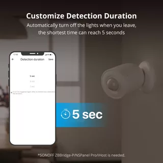 Sonoff SNZB-03P ZigBee Motion Sensor สมาร์ทการตรวจจับแสง Motion Trigger Alarm ทํางานร่วมกับ ZB Bridge ผ่าน eWeLink APP Alexa Google