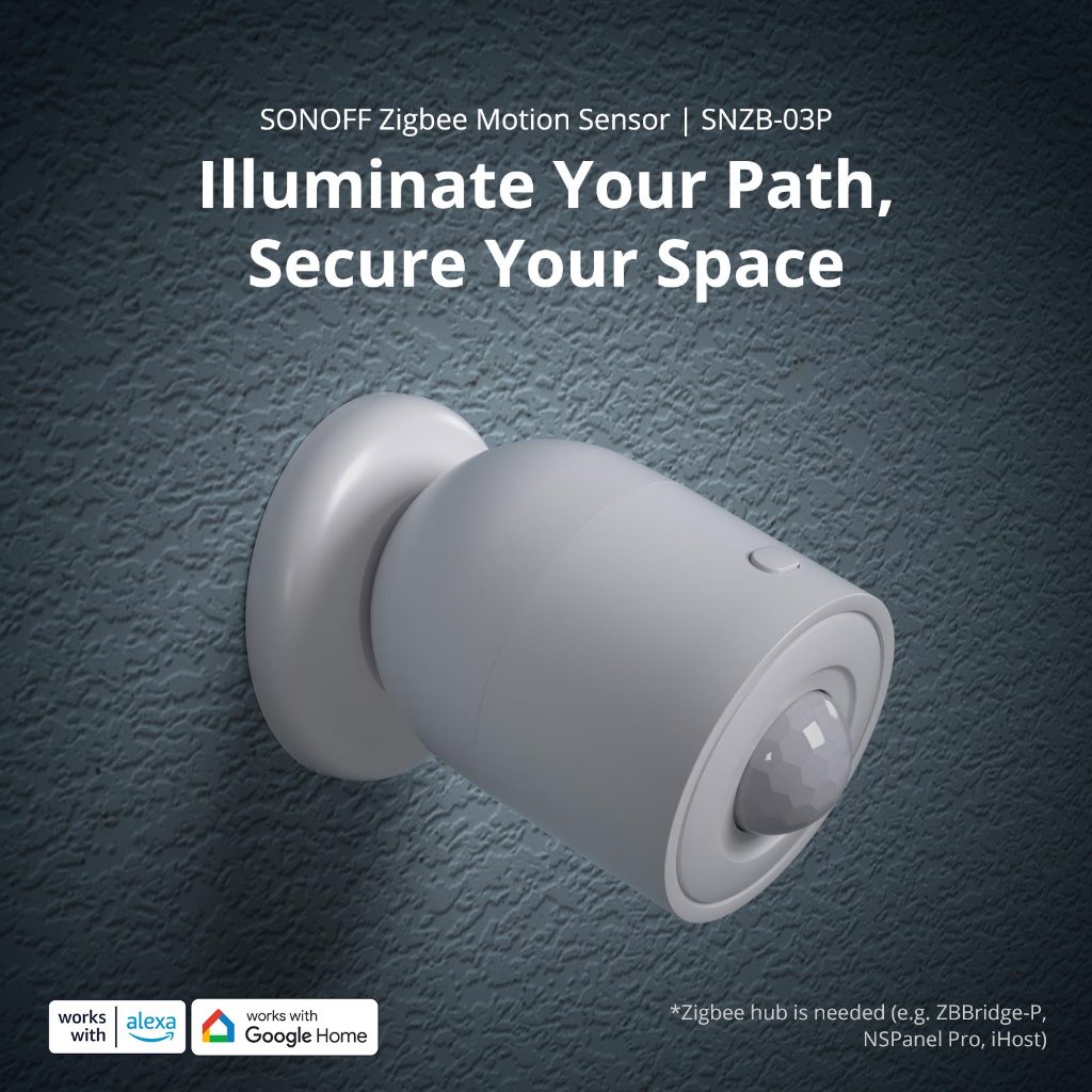 Sonoff SNZB-03P Zigbee Motion Sensor Light Detection Home Security Local Smart Scene Linkage ผ ่ าน eWeLink APP Alexa Google