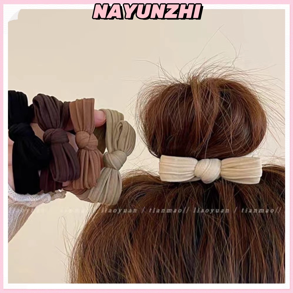 1บาท ยางมัดผมน่ารัก ยืดหยุ่นสูง สไตล์เกาหลี โบว์ เครื่องประดับผม สําหรับเด็กผู้หญิง