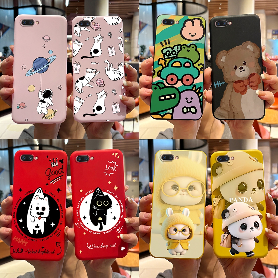 เคสสําหรับ OPPO A3S กระต่ายน่ารักพิมพ์แพนด้าเยลลี่เคสโทรศัพท์กันกระแทกTpu soft ShellสําหรับOPPO A3S A12E