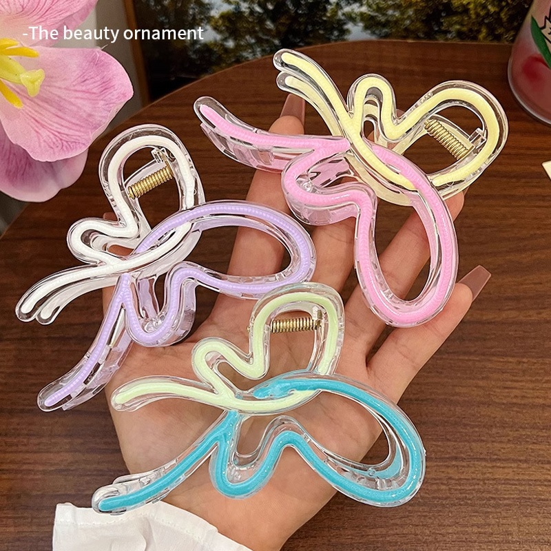 ฤดูร ้ อนไล ่ ระดับสีผีเสื ้ อ Hairpin 2024 ใหม ่ น ่ ารักเครื ่ องประดับผมผู ้ หญิง