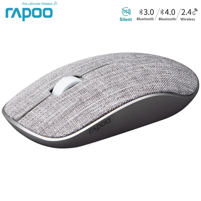 Rapoo 3500PLUS Multi-mode Silent Wireless Mouse with 1300DPI Bluetooth 3.0/4.0 RF 2.4GHz for Three Devices Connection