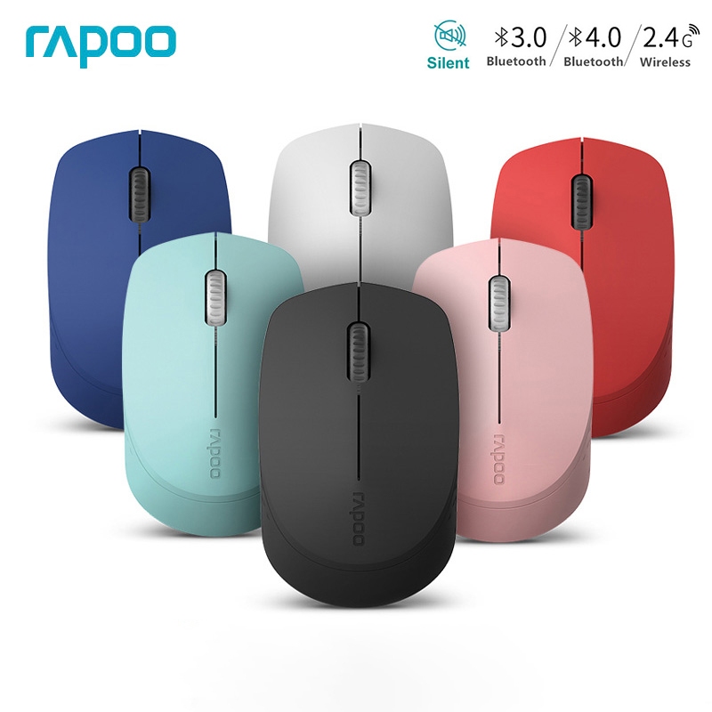 Rapoo M100 เมาส์ออปติคอลไร้สายบลูทูธ 3.0/4.0 Rf 2.4G เสียงรบกวนสําหรับ Windows Pc แล็ปท็อปคอมพิวเตอร