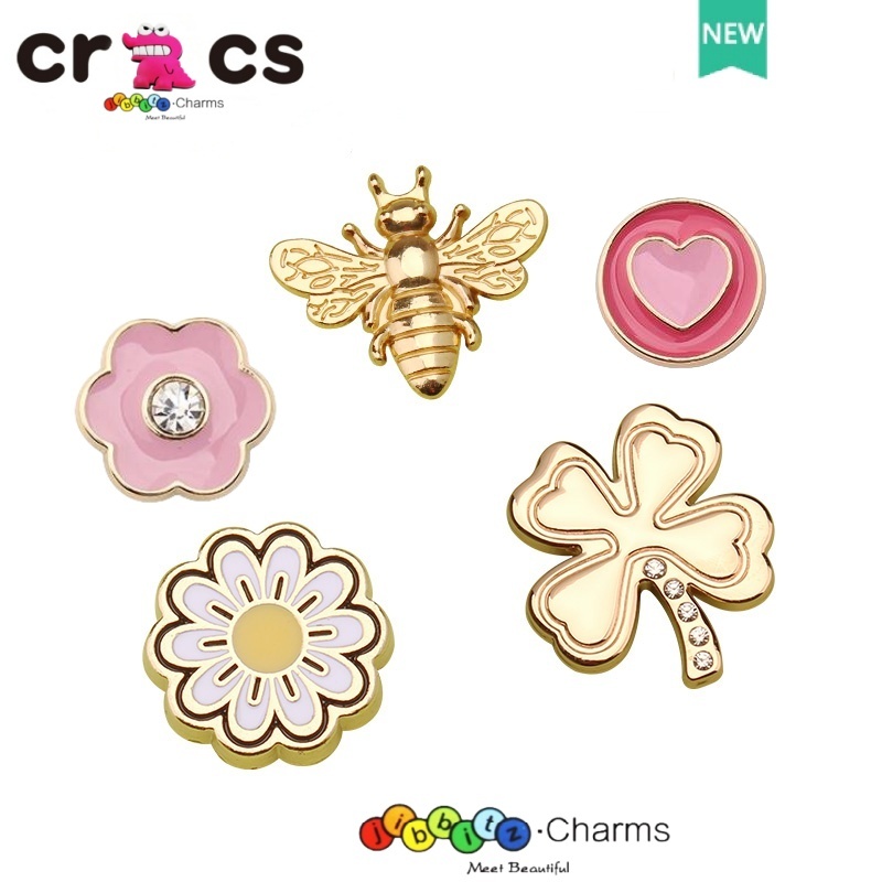 Jibbitz Crocs โลหะคุณภาพสูงไข่มุกอัญมณีอุปกรณ์เสริมรองเท้าสำหรับรองเท้า Crocs DIY HelloKittyKT