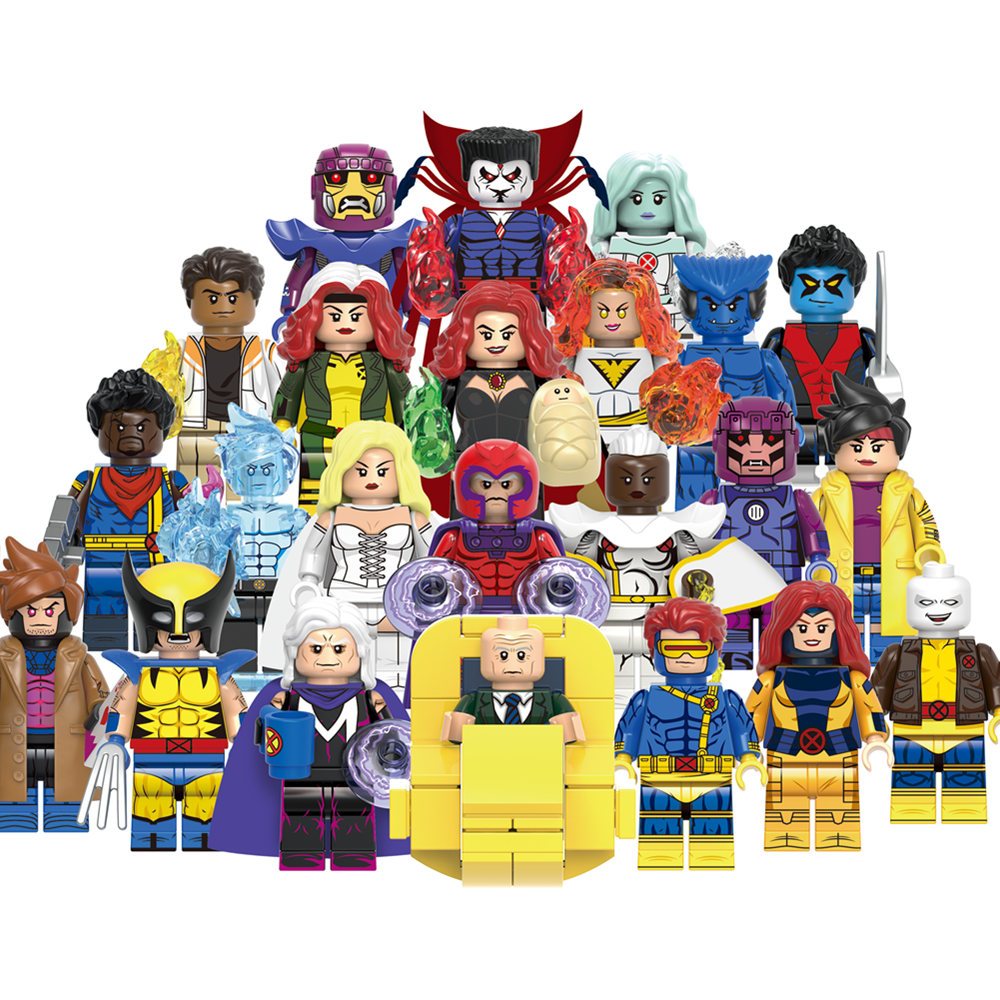 บล ็ อกของเล ่ นรูป X คน Magneto Sunspot Sentinel Madelyne Building Block G0167