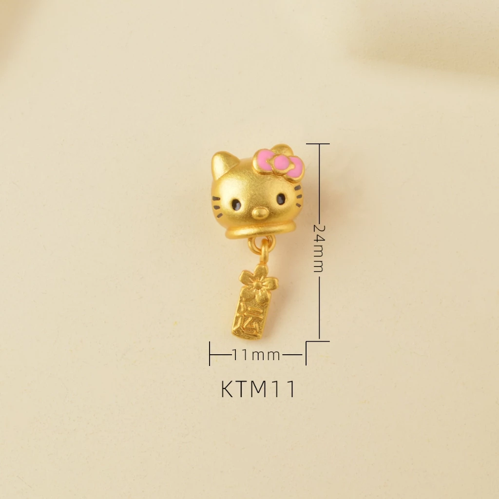 จี้ Hello Kitty ทรายทอง ลายแมว ดอกไม้ แครอท สำหรับสร้อยคอ สร้อยข้อมือ DIY thumbnail 4