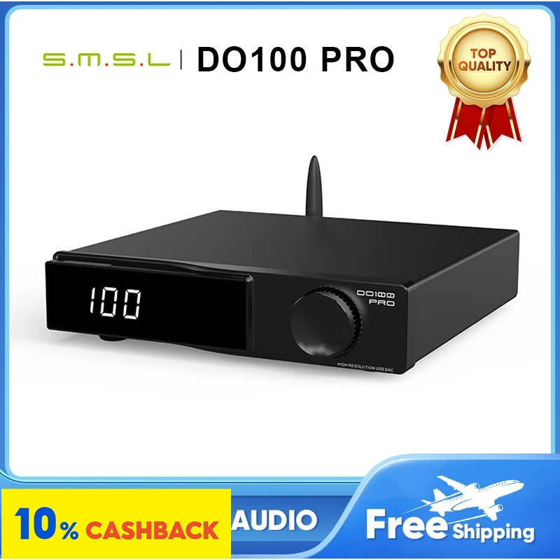 ⭐Smsl DO100 Pro Hi-Res MQA DAC Dual ES9039Q2M ถอดรหัส Bluetooth5.1 DSD512 OPA1612 HDMI-ARC High End Digital DAC สําหรับ PS5 DO100pro