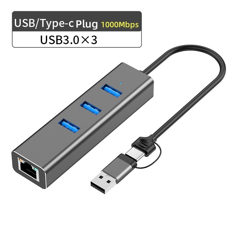 ประเภท C ถึง Ethernet LAN อะแดปเตอร์เครือข่าย USB-C Hub Splitter USB 2.0/3.0 100Mbps/1000Mbps RJ45 สําหรับแล็ปท็อป PC โทรศัพท์แท็บเล็ต