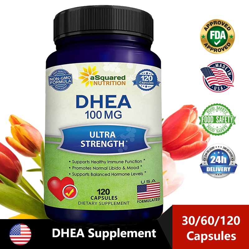อาหารเสริม DHEA 100 มก . , สนับสนุนการลดน ้ ําหนักเพื ่ อสุขภาพ , พลังงานและการเผาผลาญ , เพิ ่ มประสิทธิภาพ , ลดฮอร ์ โมนสมดุลวัยหมดประจําเดือน