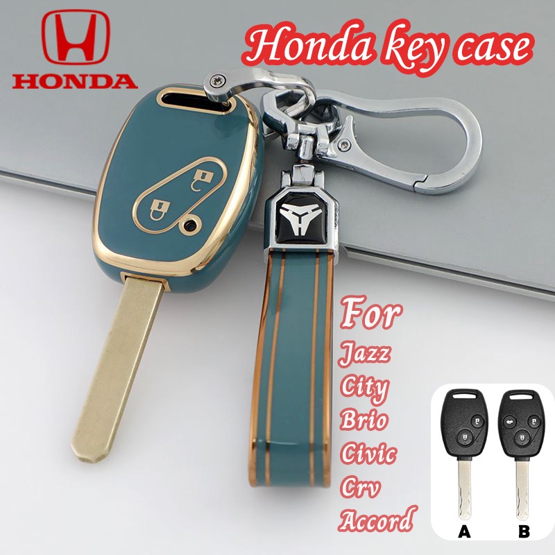เคสกุญแจรถHonda 2 ปุ่ม 3 ปุ่ม มเคสกุญแจรถสําหรับ Jazz/City/Brio/Civic/Crv/Accord พวงกุญแจ