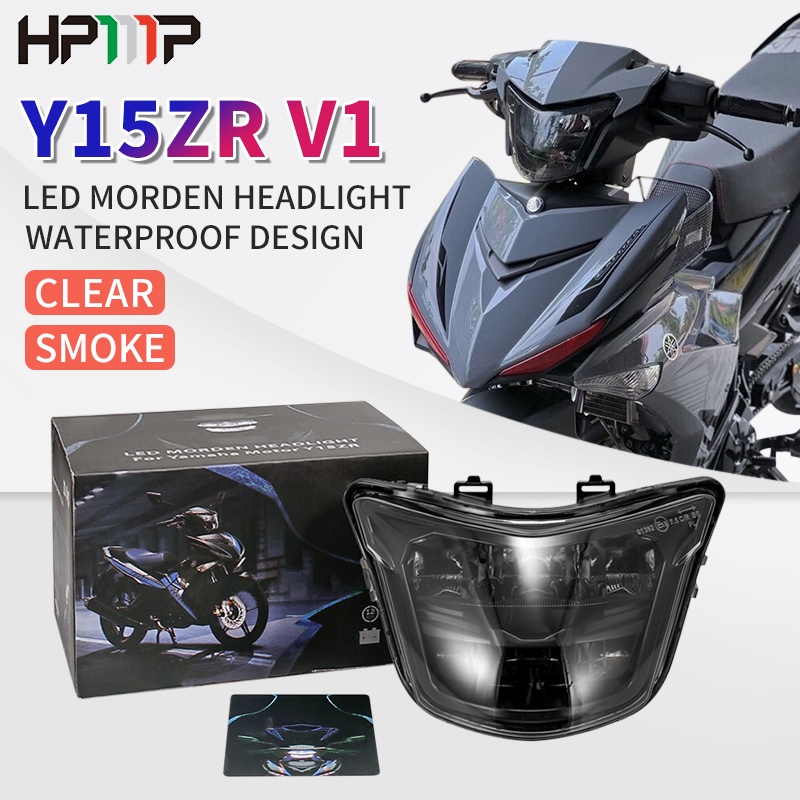 Zhi.pat โคมไฟหัว LED smoke/clear LED ไฟหน ้ า Play &Plug YAMAHA Lc150 Y15ZR RS150 MX King 150 Sniper 150 V1