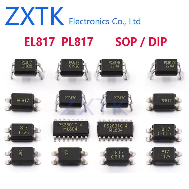 10 ชิ้น/ล็อต Optocoupler SOP/DIP 817B 817C EL817B EL817C PC817B PC817C